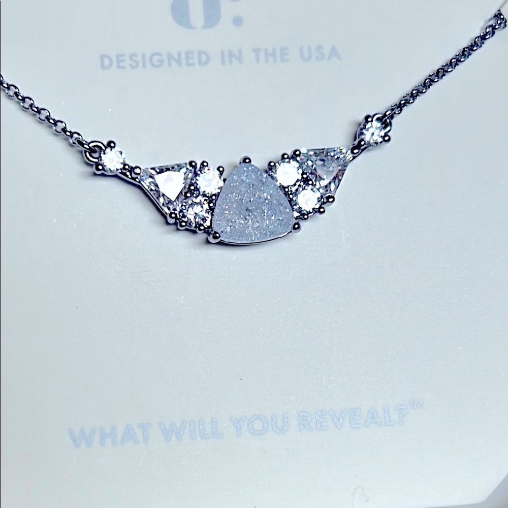 Bomb party necklace white ice crystal